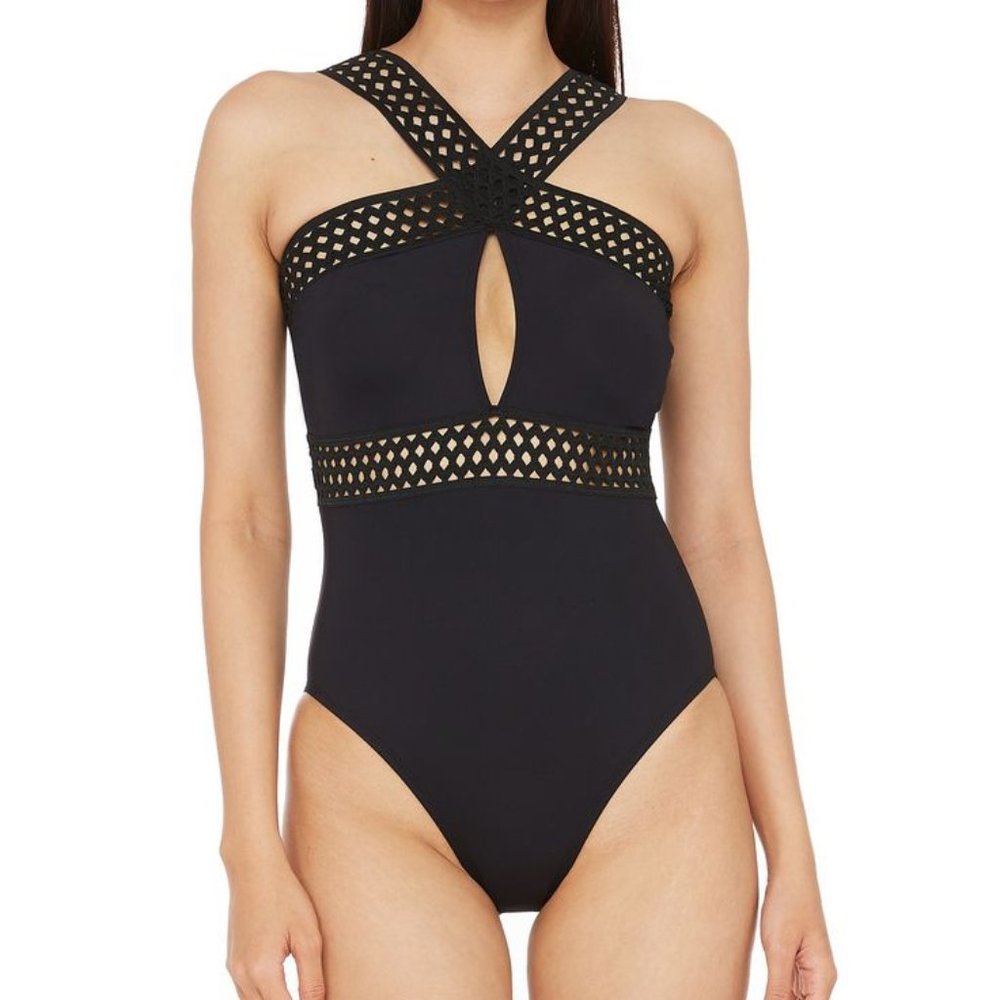 Kenneth Cole New York Women's Stylin in Stilletos One Piece Swimsuit S